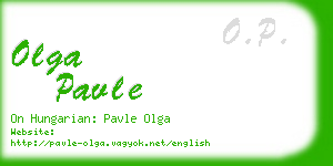 olga pavle business card